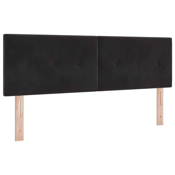 1585779-1 Huvudgavel Svart 144 cm Sammet. Finns i kartong ej kontrollerat