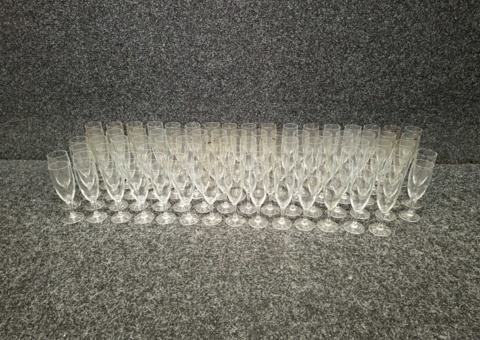 Assortment of champagne glasses