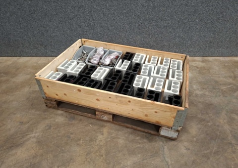 Assortment of cutlery and holders