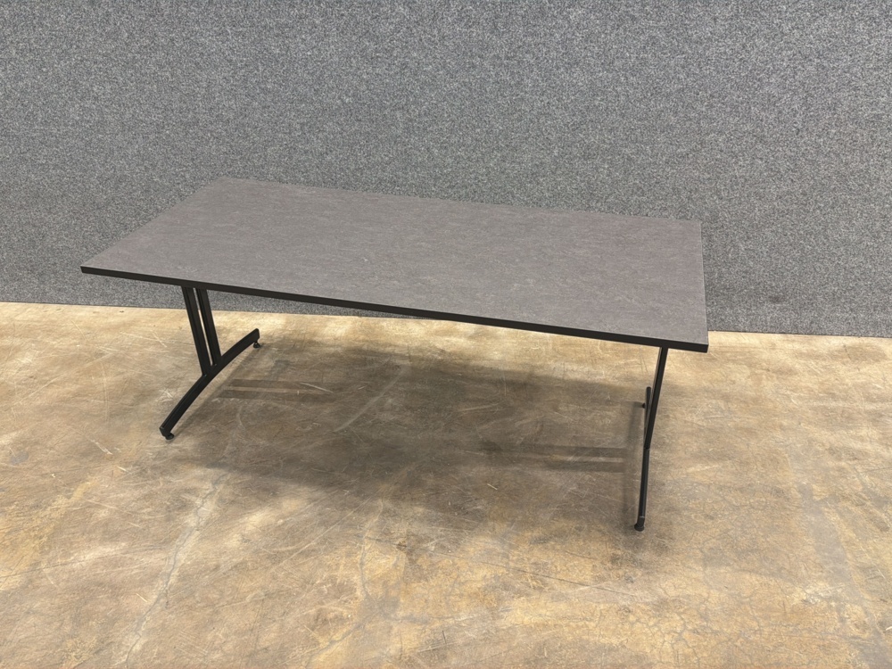 1585927-2 Table 1800x800 mm, dark grey linoleum, black