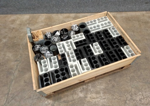 Assortment of cutlery and holders