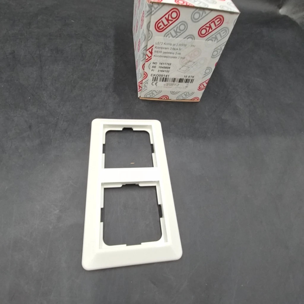 1585971-1 Cover frames, 65 pcs - ELKO, 2-gang, white