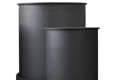 Plant pots with saucers - DBKD Plant Pot Large, black, two sizes