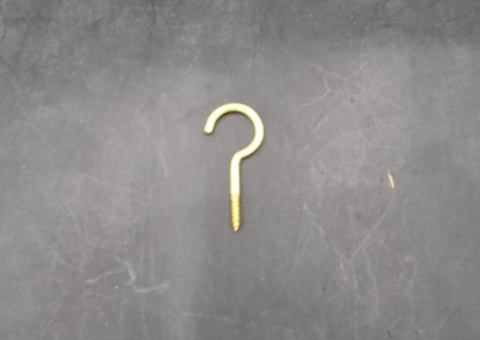 Screw hooks, approx. 800 pcs - 40 mm, brass