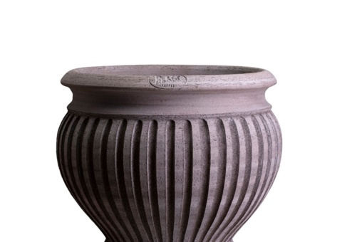 Plant pots, 3 pcs - Bergs Potter Piccolina RAW, grey terracotta Ø30 cm