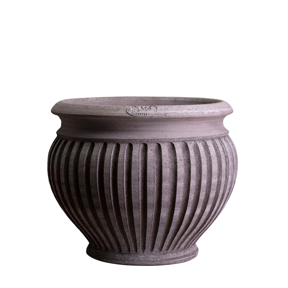 1584900-1 Plant pots, 3 pcs - Bergs Potter Piccolina RAW, grey terracotta Ø30 cm