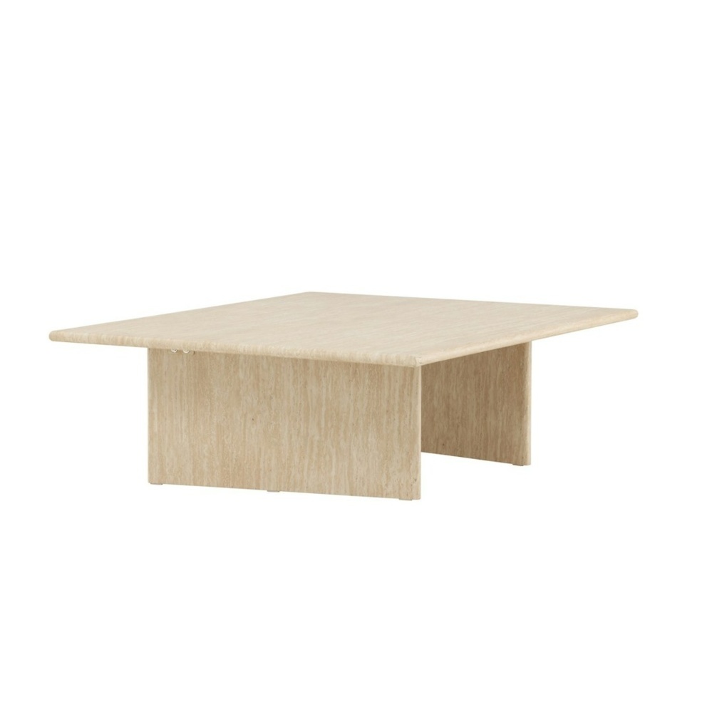 1584907-1 Coffee table, 1 pc - Vind Skagen, beige travertine look 120 × 100 cm