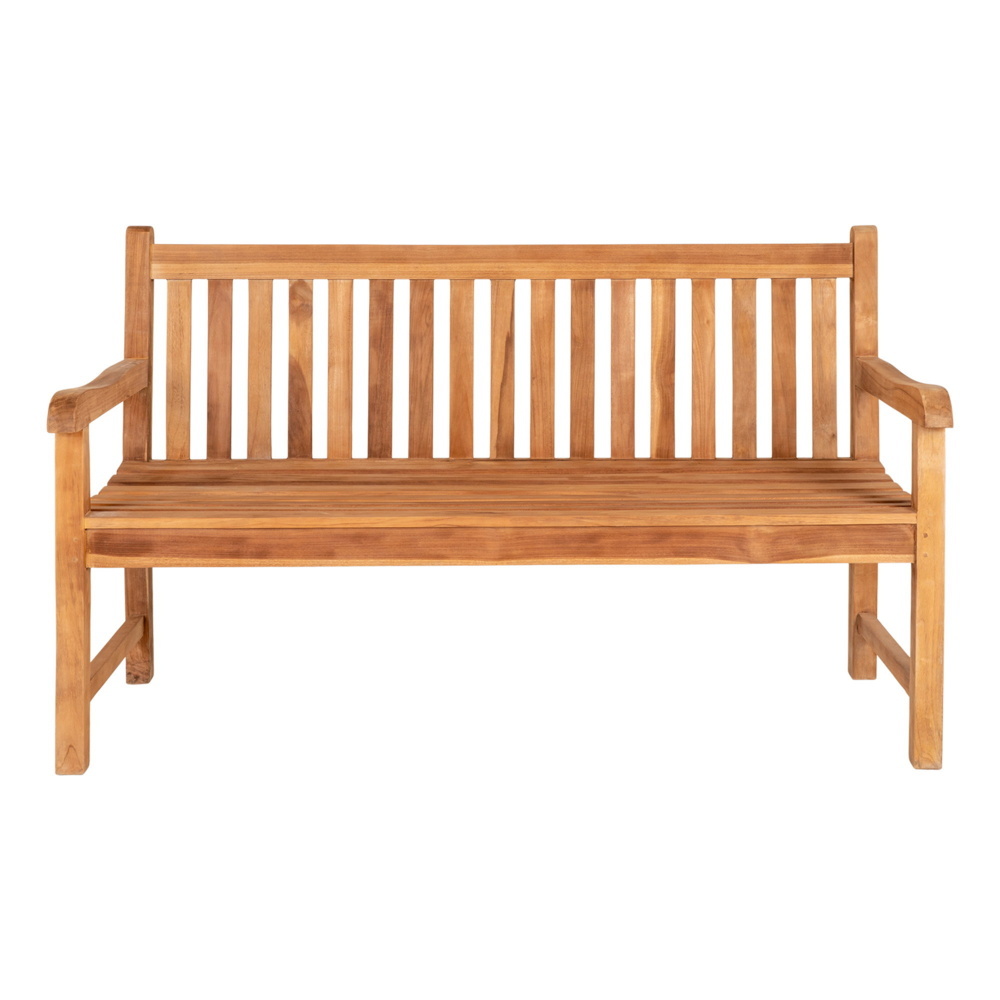 1584909-1 Bench, 1 pc - House Nordic Cabo, natural-coloured teak with armrests