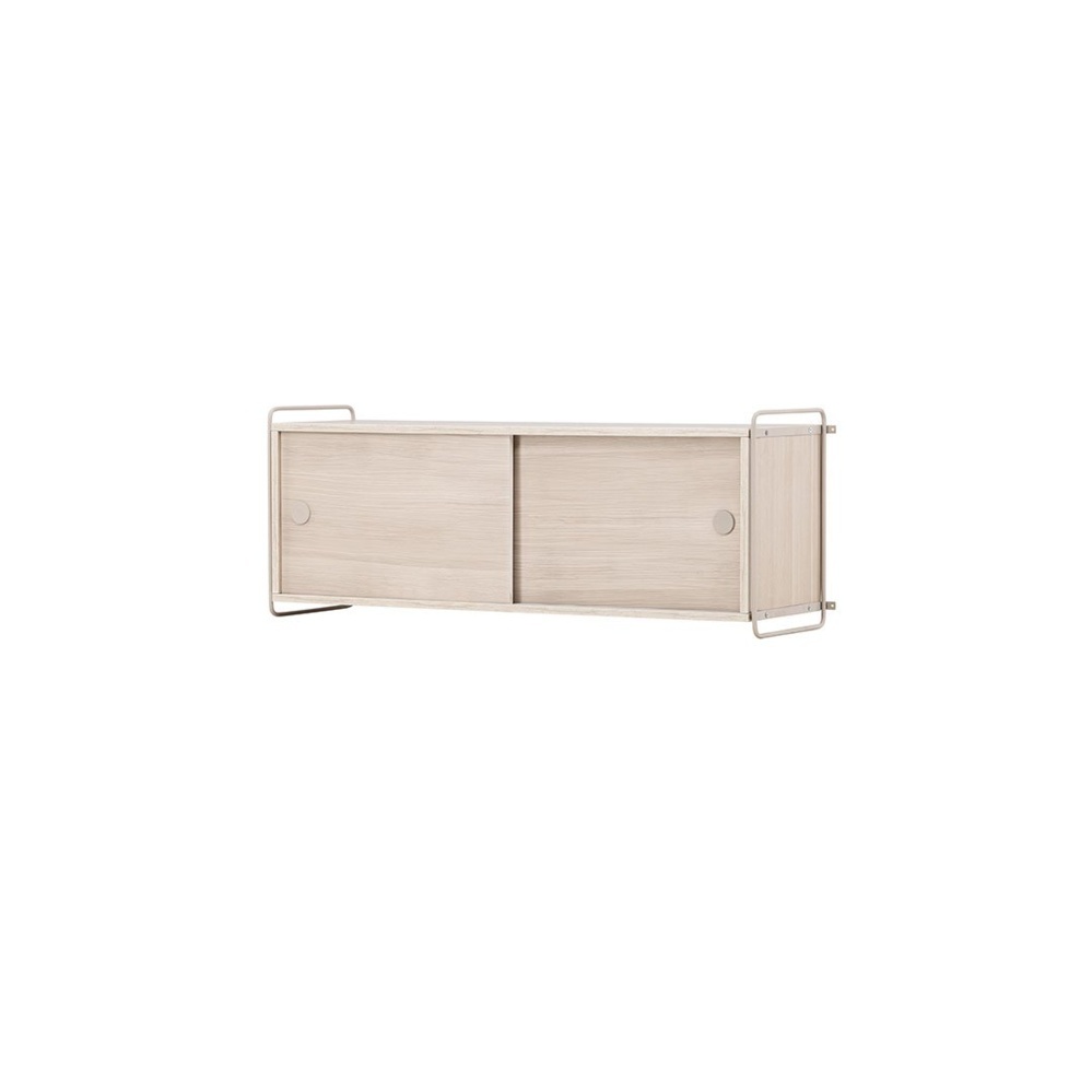 1584911-1 Wall cabinet, 1 pc - Venture Home Paris, whitewashed MDF and beige steel frame
