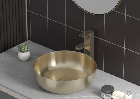 Tvättställ - Bathlife Klenod, borstad guld
