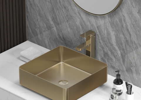 Tvättställ - Bathlife Skatt, borstad guld