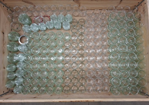 Assortment of glass jars