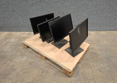4 computer monitors