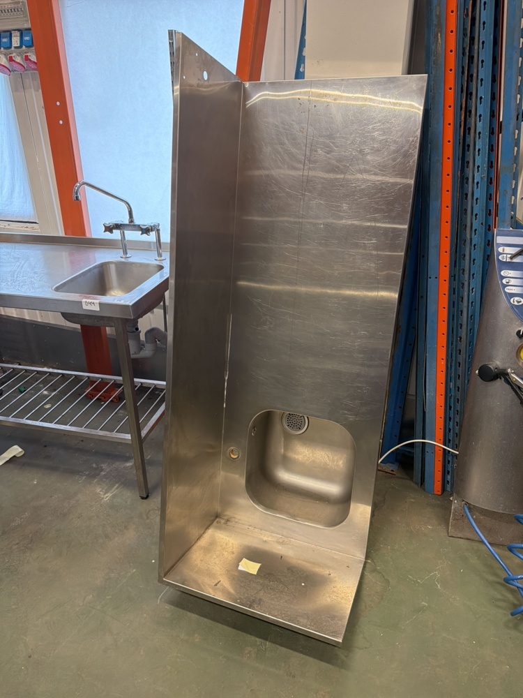 1566135-2 2 sinks and a stainless steel worktop