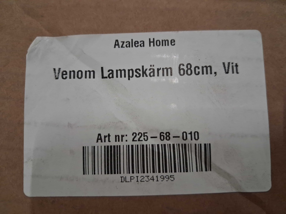 1584930-2 Lampshade, 1 pc - Hallbergs Venom, white stretch fabric, Ø68 cm
