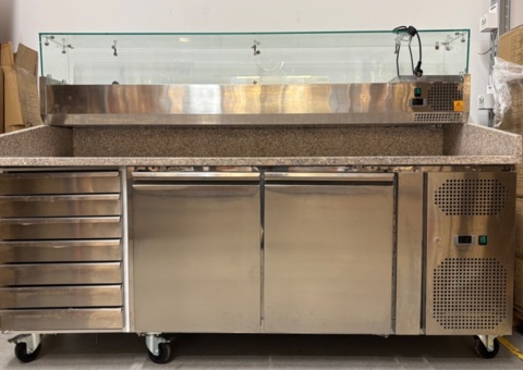 Pizza counter with cooling trough - Bartscher G-S7T2 in new condition
