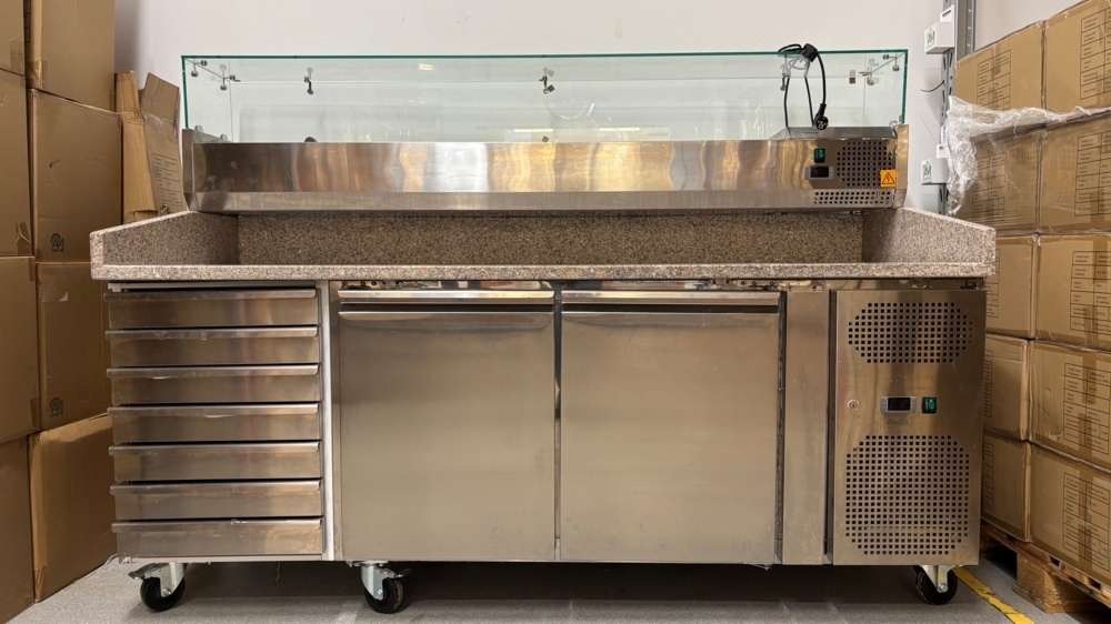 1546227-1 Pizza counter with cooling trough - Bartscher G-S7T2 in new condition