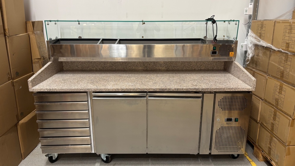 1546227-2 Pizza counter with cooling trough - Bartscher G-S7T2 in new condition