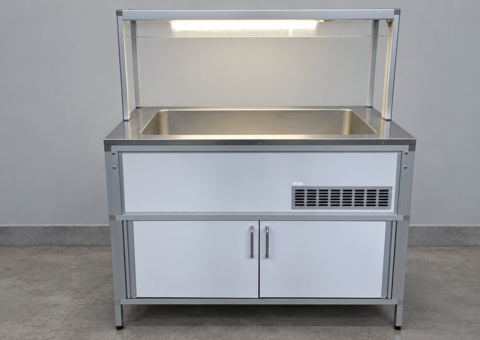 Refrigerated serving counter - 2006 - 1 pc - W:1200 mm H:1400 mm D:650 mm