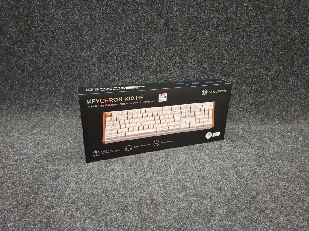 1579174-2 Wireless gaming keyboard Keychron K10 HE SE (wood/white)