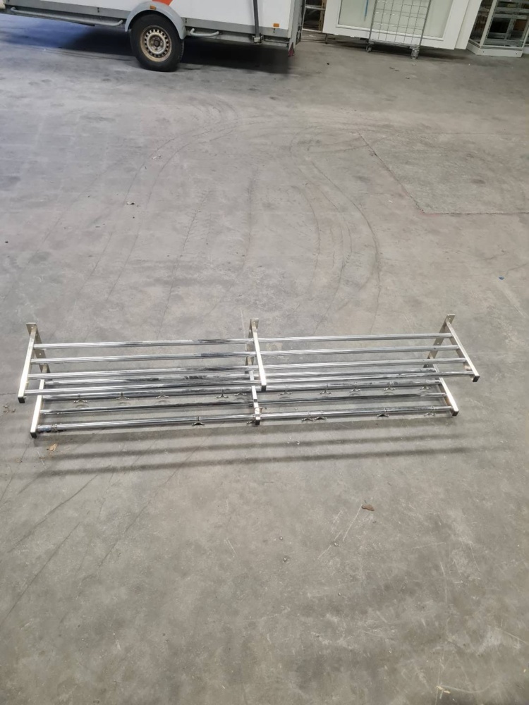 1587633-2 EPC hat rack/coat rack 200 cm in chromed steel 2 pcs