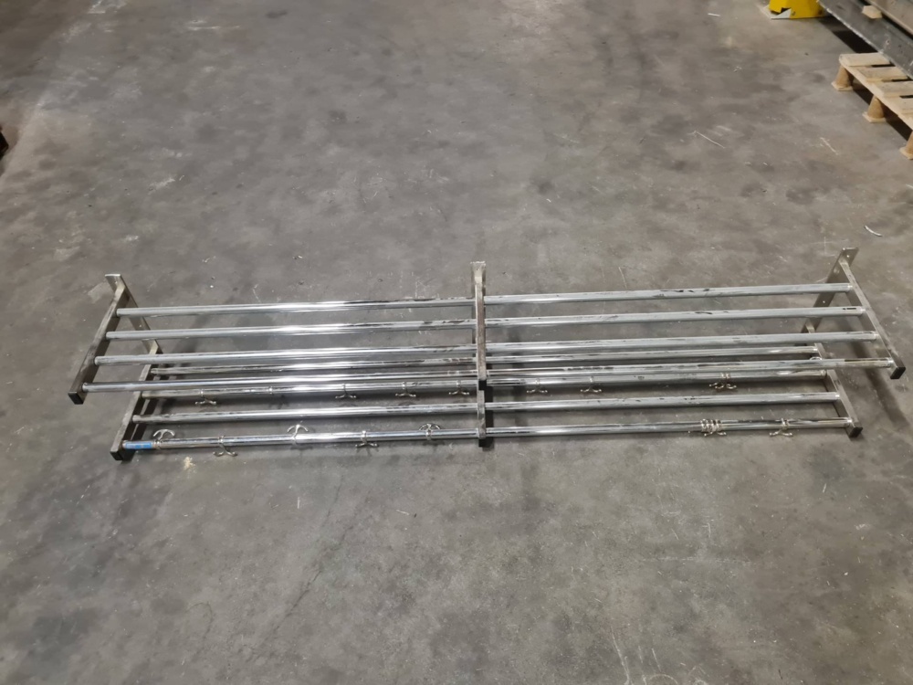 1587633-1 EPC hat rack/coat rack 200 cm in chromed steel 2 pcs
