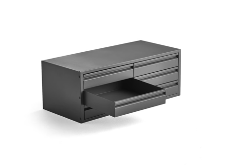 Drawer compartment for machine cabinet SUPPLY 6 drawers, dark grey