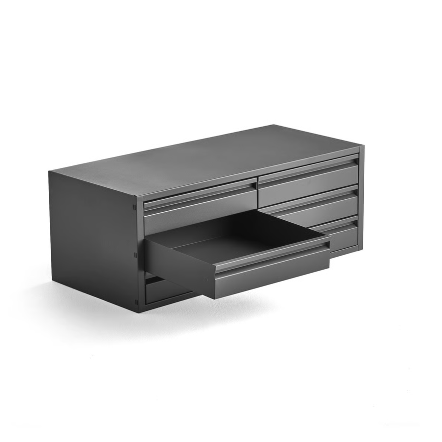 1587577-1 Drawer compartment for machine cabinet SUPPLY 6 drawers, dark grey