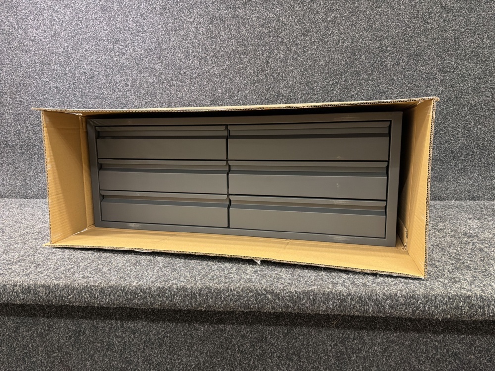 1587577-2 Drawer compartment for machine cabinet SUPPLY 6 drawers, dark grey