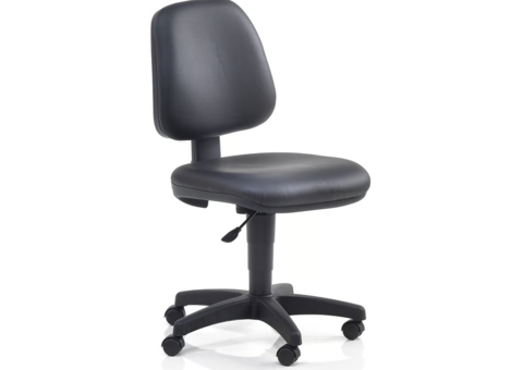 Work chair / Workshop chair DARWIN Low, artificial leather, black