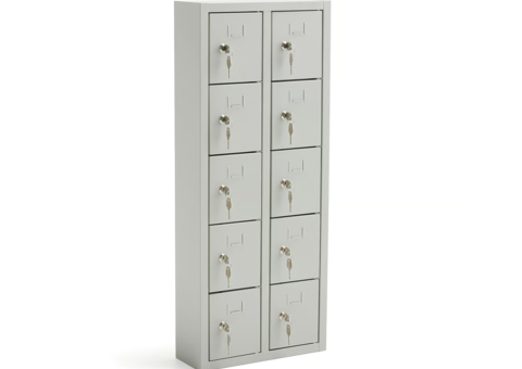 Safe deposit box MULTICUBE 10 compartments, 1008x412x150 mm, light grey