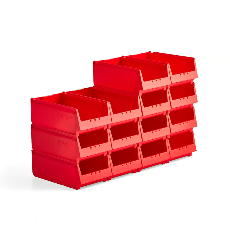 1587575-1 14 pcs Picking bins AJ 9000 Series -68, 400x230x150 mm, red