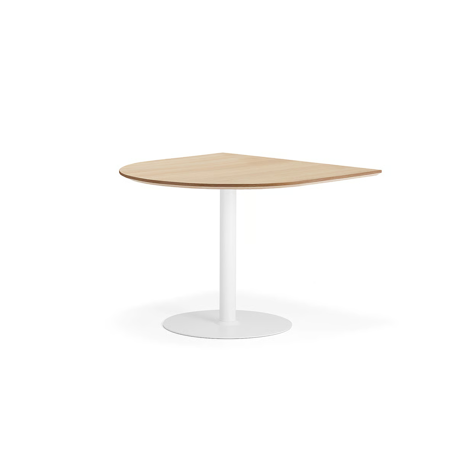 1585959-2 Table METRIC Halvoval, 1000x1000x720 mm, white/oak