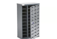 1587562 Mobile daycare PAUSE 30 compartments, cylinder lock, dark gray