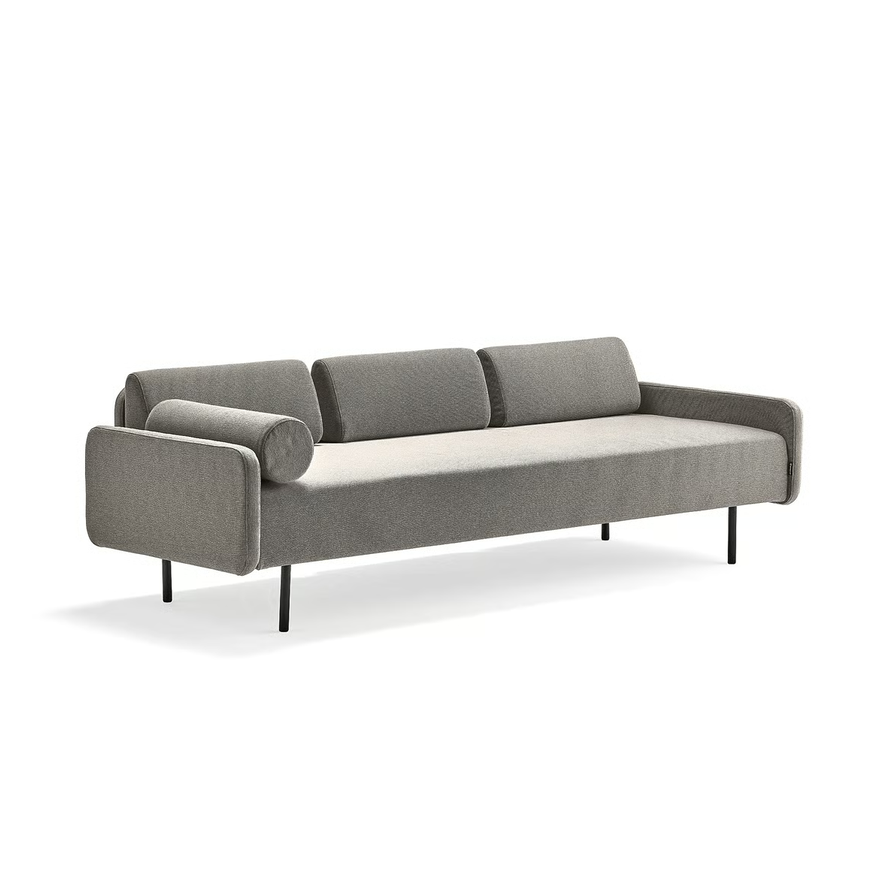 1585947-1 Sofa TRENDY 3-seater, fabric, taupe