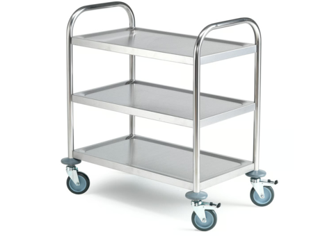 Shelf trolley METRO Stainless, 3 shelves, 705x405 mm