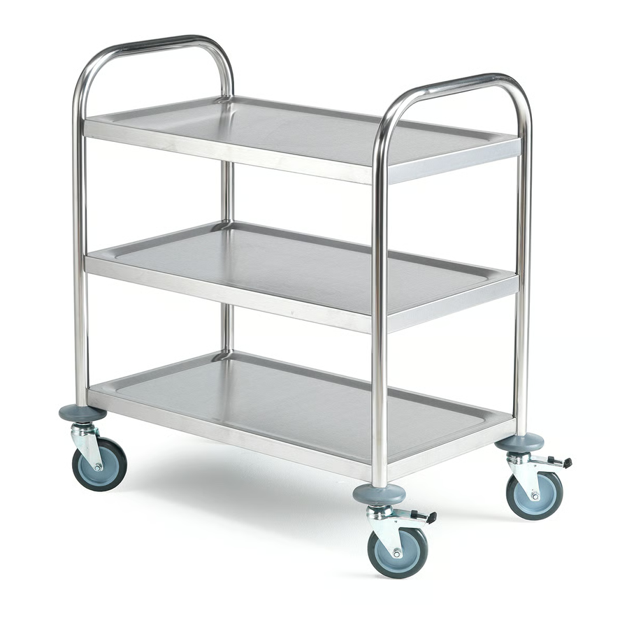 1585950-1 Hyllvagn METRO Rostfri, 3 hyllplan, 705x405 mm
