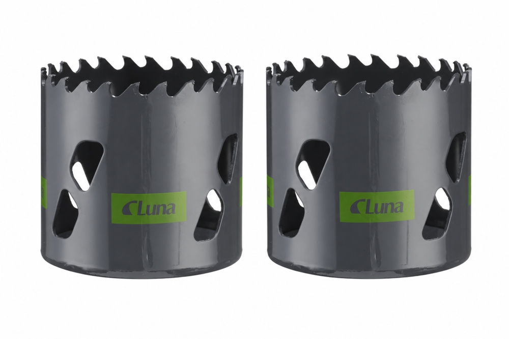 1588644-1 Hole saws, 10 pcs - Luna Tools TCT-CP, 43 and 52 mm, carbide teeth