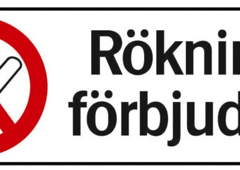 Prohibition signs, 25 pcs - Systemtext, No smoking, 297 × 105 mm