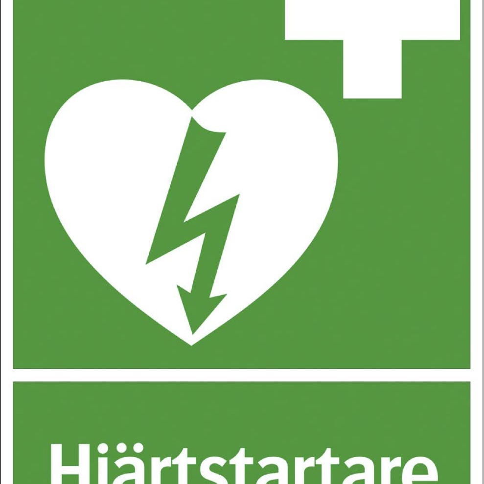 1588648-1 Defibrillator signs, 30 pcs - Systemtext, 210 × 297 mm