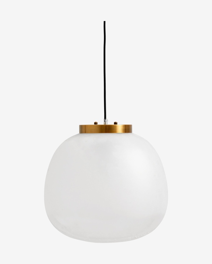 1584916-1 Pendant lamp, 1 pc - Nordal Frost L, glass and gold-coloured top, Ø40 cm
