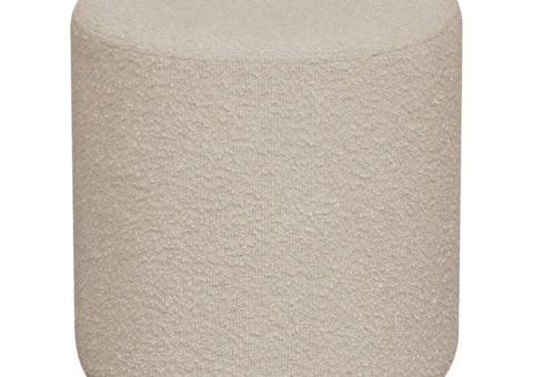 Poufs, 3 pcs - House Nordic Ejby, beige bouclé, Ø34 cm