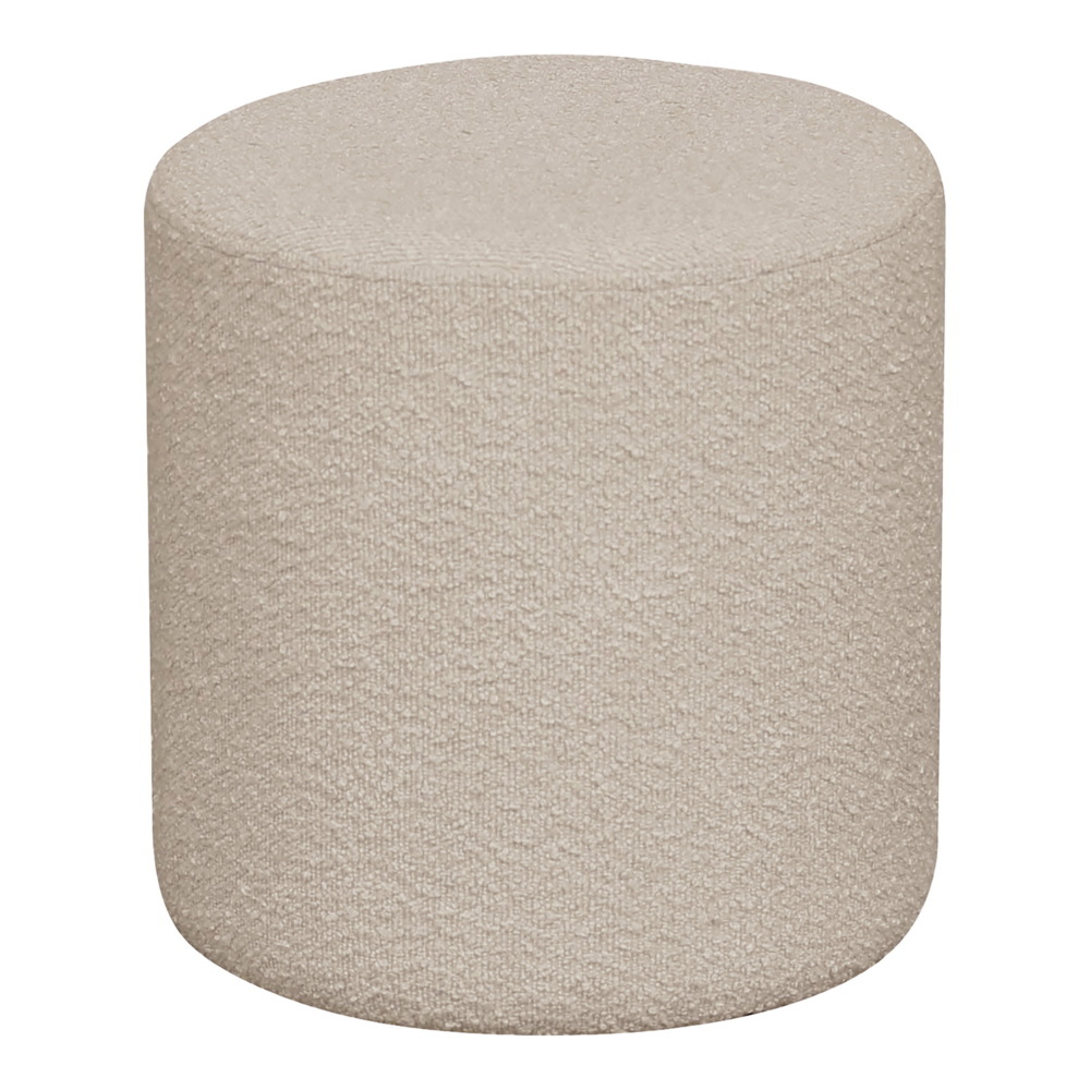 1584925-1 Poufs, 3 pcs - House Nordic Ejby, beige bouclé, Ø34 cm