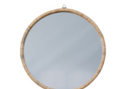 1584928 Speglar, 2 st - Lene Bjerre Riselle, naturfärgad rotting, 60 x 60 x 2 cm