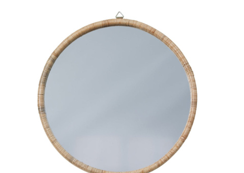 Mirrors, 2 pcs - Lene Bjerre Riselle, natural rattan, 60 x 60 x 2 cm