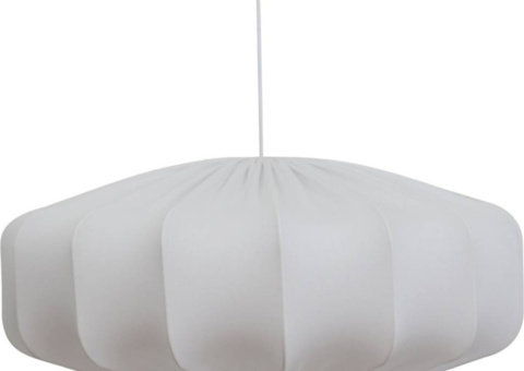 Lampshade, 1 pc - Hallbergs Venom, white stretch fabric, Ø68 cm