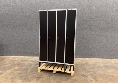 Wardrobe CLASSIC 4 sections, 1940x1200x550 mm, black