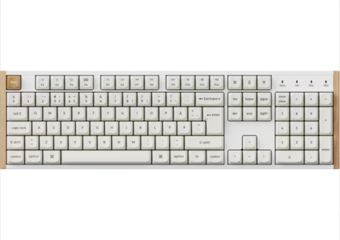 Wireless gaming keyboard Keychron K10 HE SE (wood/white)