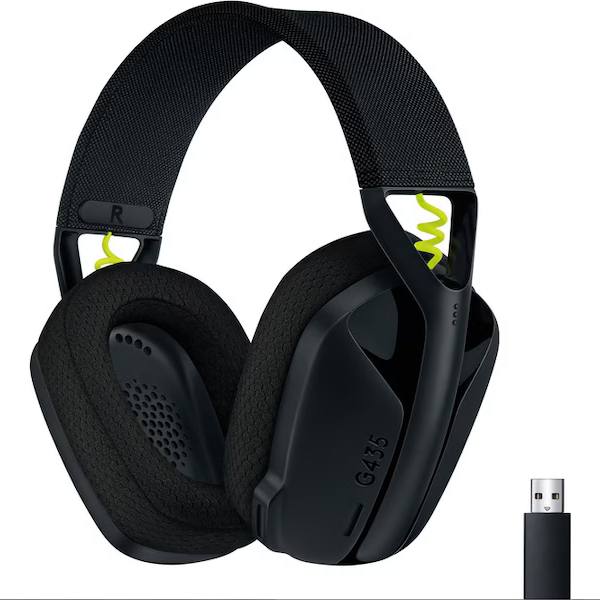 1579178-1 Logitech G435 LIGHTSPEED Wireless Gaming Headset (Black)