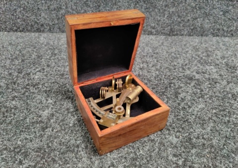 Brass sextant in antique/nautical look